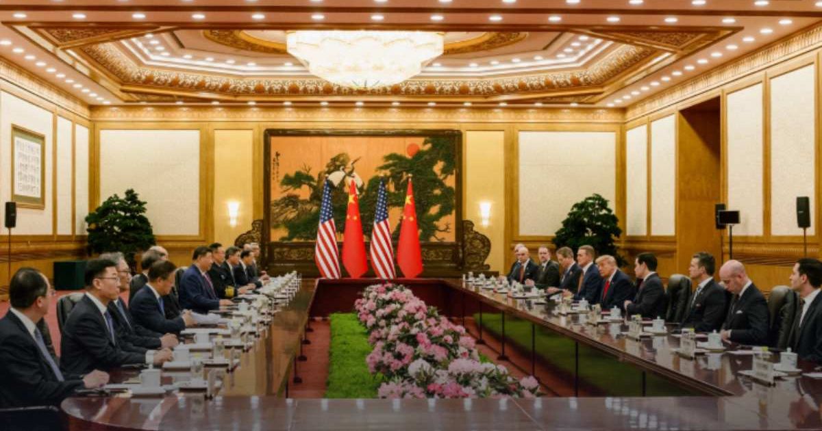 While Lara Trump and Jane Fraser were in Beijing, the 2026 negotiating table remained entirely male. Harvard’s Gita Gopinath calls the visual a sign of the 'end of meritocracy' in diplomacy (WhiteHouse/X)