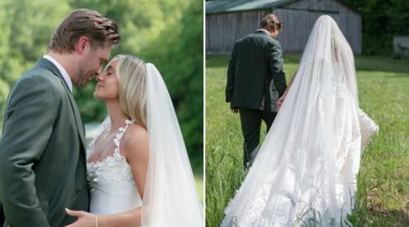 Lainey Wilson and Devlin 'Duck' Hodges marry in 'dream' waterfall cave wedding in Tennessee