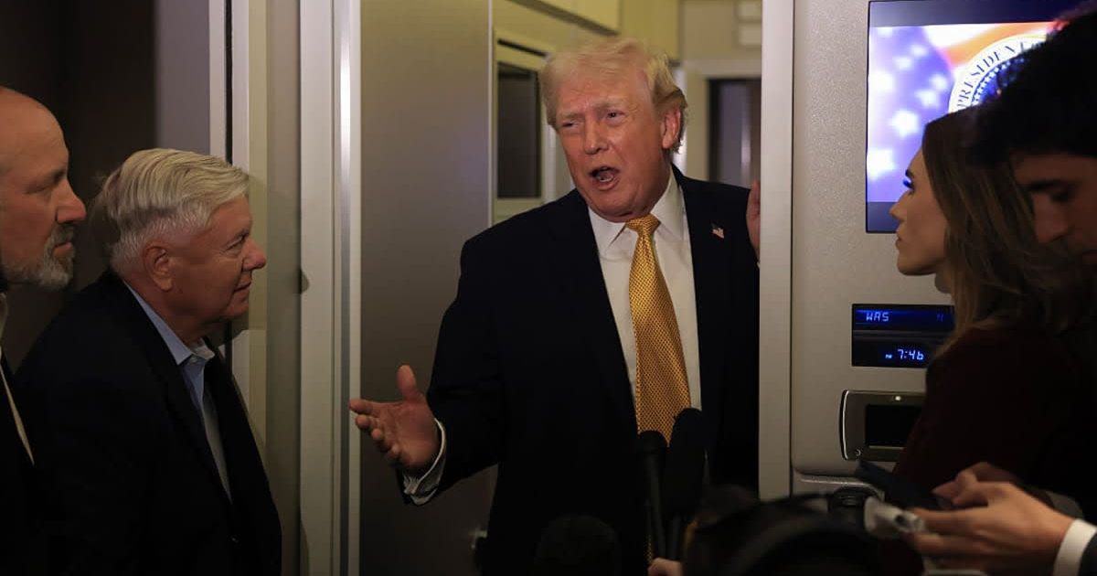 President Donald Trump said during the interview that he viewed most press interactions as combative exchanges with reporters (Getty Images)