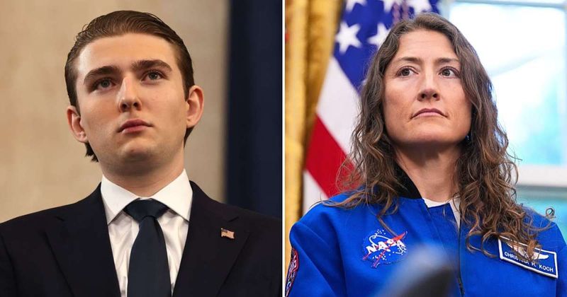 Fact Check: Did Barron Trump tell astronaut Christina Koch to ‘sit down’ during debate?