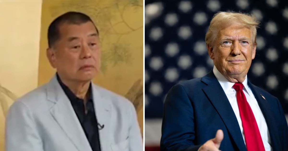 Trump’s decision to publicly raise Lai’s imprisonment drew praise from supporters (Screengrab/X/@WillCainShow, Getty Images)