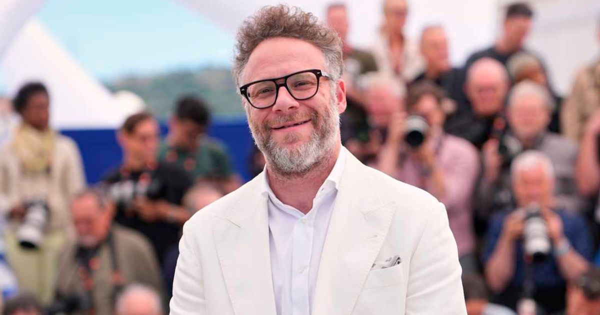 Seth Rogen weighed in on Hollywood’s AI debate while promoting 'Tangles' at Cannes. (AP Photo)