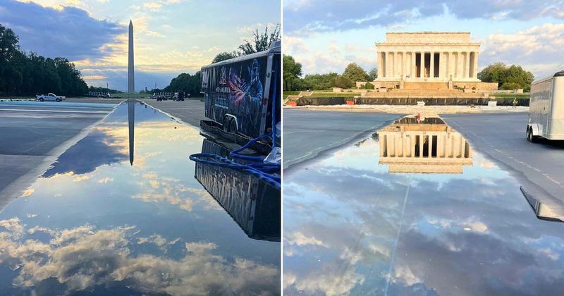 Trump shares new photos of Lincoln Memorial Reflecting Pool renovation: 'Looking really good'