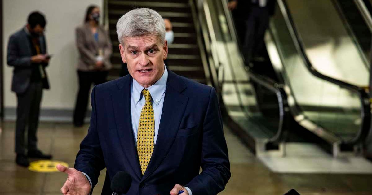 After losing the GOP nomination in Louisiana’s Senate race, Sen Bill Cassidy delivered a pointed concession speech widely seen as targeting Donald Trump (Getty Images)