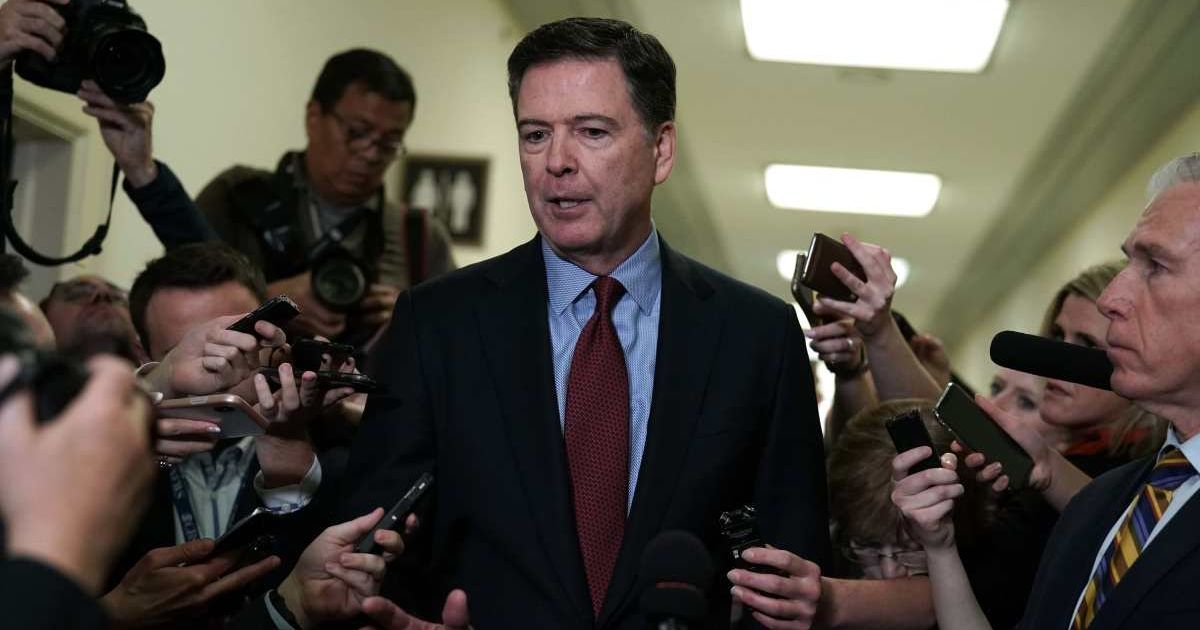 Former FBI Director James Comey said DOJ officials were twisting routine online posts into criminal allegations as he maintained his innocence (Getty Images)
