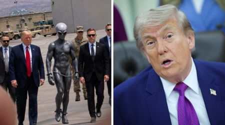 Trump shares AI-generated photo with an alien in handcuffs after UFO files release