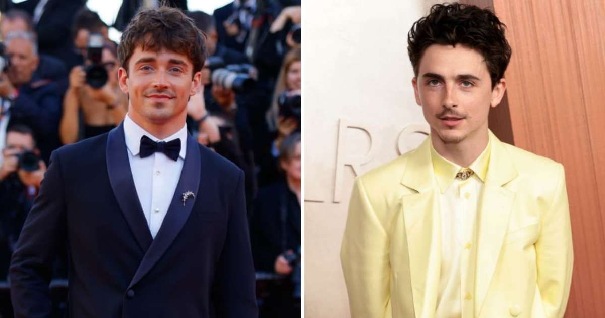 Charles Leclerc opened up about his virtual friendship with Timothee Chalamet in an interview at the 79th Cannes Film Festival (Millie Turner/Invision/AP, Monica Schipper/Getty Images)