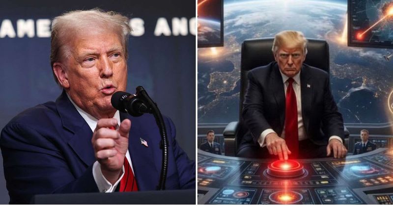 Donald Trump shares AI-generated Space Force image showing missile strikes on Earth