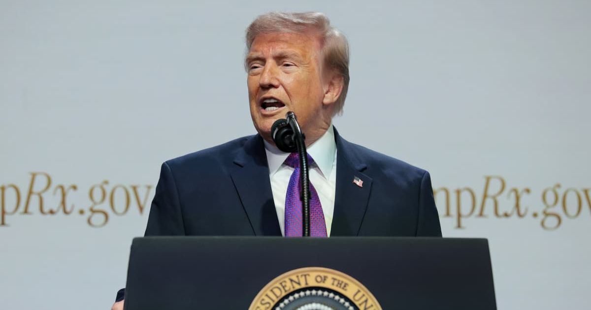 President Donald Trump briefed on the deadly shooting at the Islamic Center of San Diego that left three people dead (Chip Somodevilla/Getty Images)