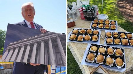 Trump treats reporters to breakfast at WH ballroom construction site: ‘I figured I’d be nice to you’