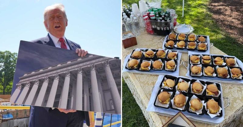 Trump treats reporters to breakfast at WH ballroom construction site: ‘I figured I’d be nice to you’
