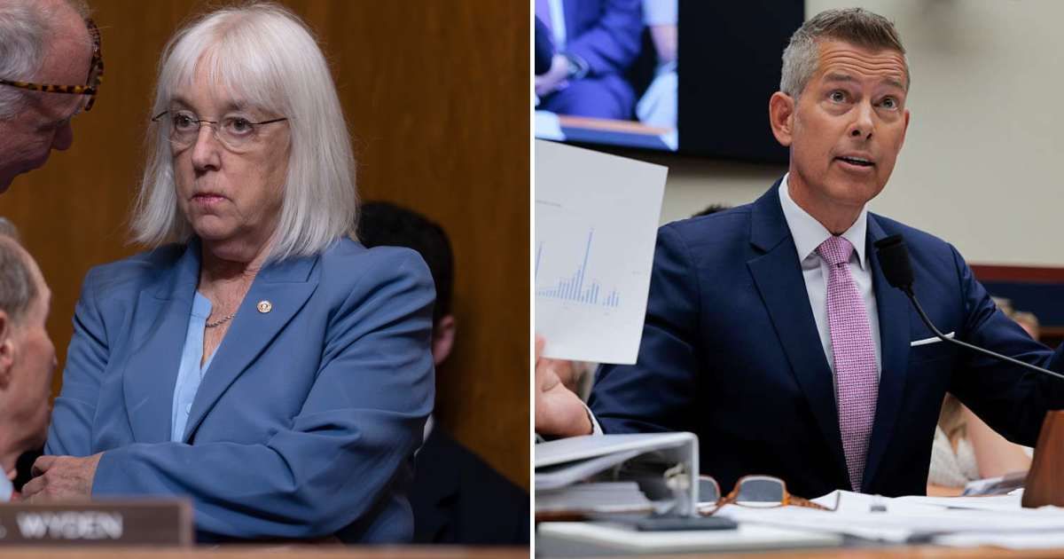 A heated Capitol Hill hearing on May 19 saw Transportation Secretary Sean Duffy clash with Senator Patty Murray, as frustration mounted over his refusal to answer direct questions (Getty Images)