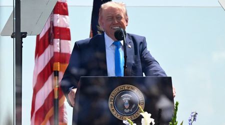 Trump jokes about staying president until 2032 during Arctic address