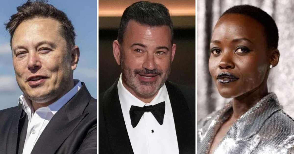 Jimmy Kimmel reacted to Elon Musk’s criticism of Lupita Nyong’o’s casting in 'The Odyssey' (Maja Hitij/Getty Images, AP Photo/Chris Pizzello, Emma McIntyre/WireImage for Parkwood)