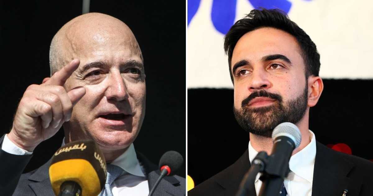 Zohran Mamdani pushed back on Jeff Bezos’ criticism, saying Queens teachers would disagree with his funding claims (Getty Images)
