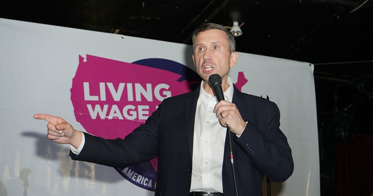 Chair Ken Martin attends the event 'Celebrities and national leaders at the DNC winter meeting for stand up for a living wage' at The Three Clubs on December 10, 2025, in Los Angeles, California (Olga Onate/Getty Images)