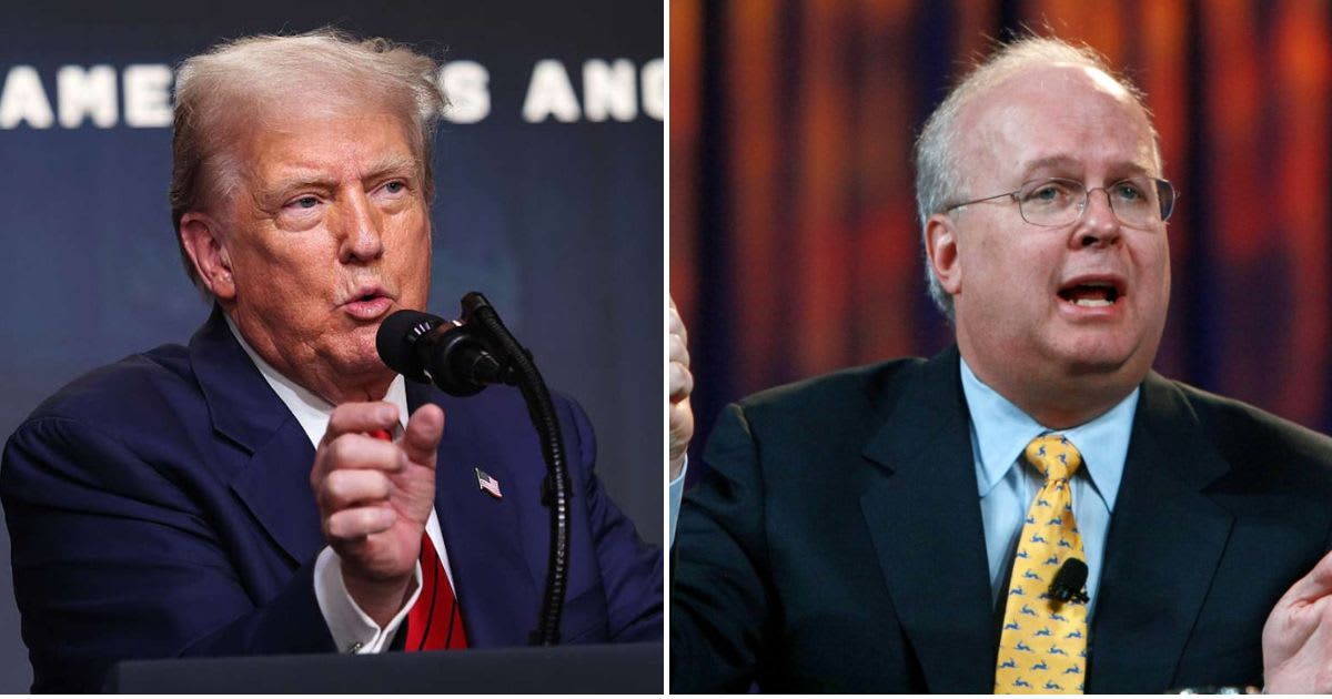 GOP strategist Karl Rove said undisciplined White House messaging and President Donald Trump's campaign role could hurt GOP candidates and Republicans (Win McNamee/Getty Images, Justin Sullivan/Getty Images)