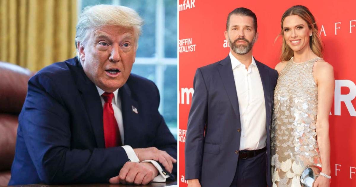 President Donald Trump joked that tensions with Iran could keep him from attending his son Donald Trump Jr's wedding to Bettina Anderson (Getty Images)