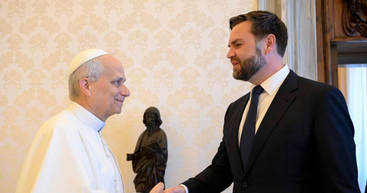 Vice President JD Vance has previously publicly disagreed with Pope Leo XIV over his comments on the Iran war (Vatican Media/Vatican Pool - Corbis/Getty Images)