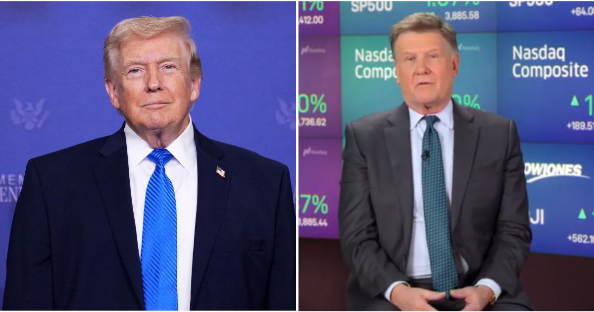 During an interview with House Majority Whip Tom Emmer, CNBC's Joe Kernen questioned President Donald Trump's IRS settlement over his $10 billion lawsuit (AP Photo/Mark Schiefelbein, Screengrab/CNBC/YouTube)