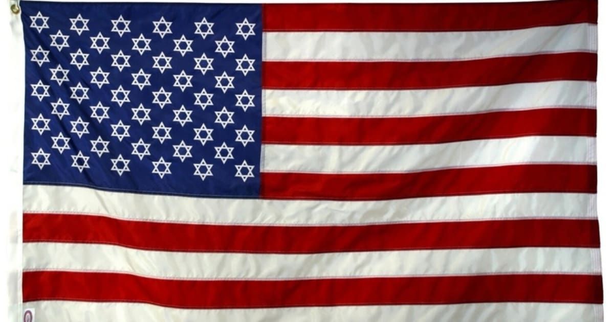 A viral image claims to show a newly proposed American flag for the 250th anniversary (@barnes_law/X)