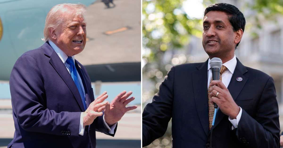 Rep Ro Khanna deflects a White House social media campaign by highlighting the president’s weekend absenteeism (AP Photos/Getty Images)