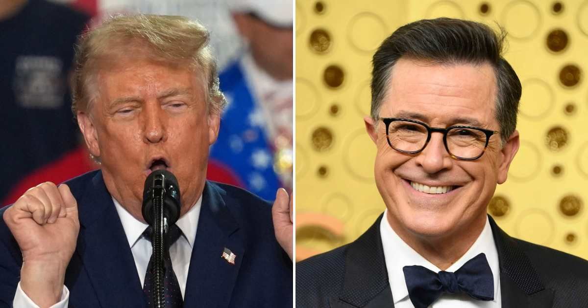 Donald Trump has a long history of feuding with former late-night host Stephen Colbert (AP Photo, Getty Images)