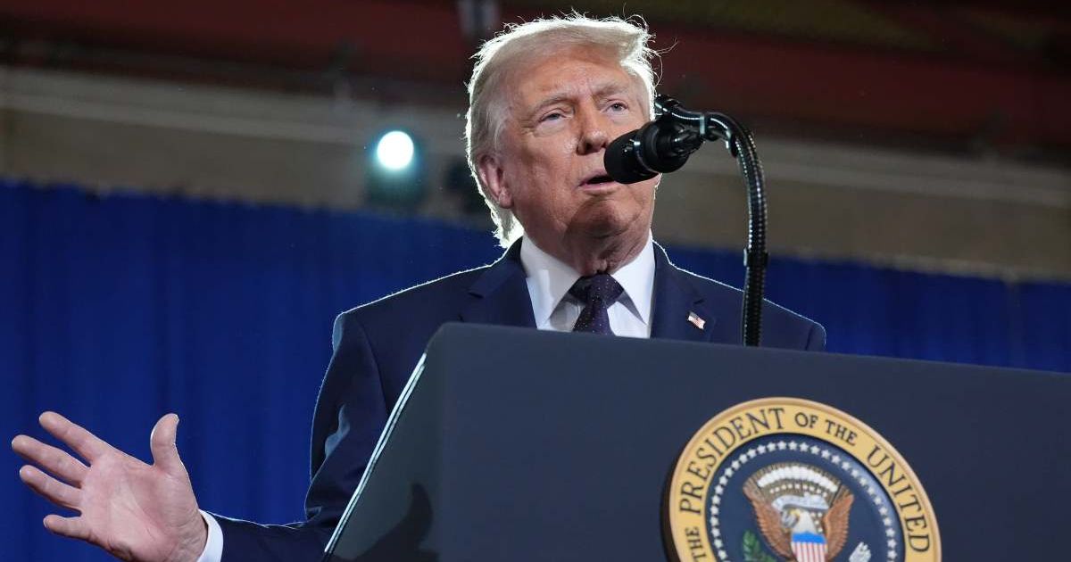 President Donald Trump was photographed during a public appearance amid renewed attention on his 2020 Iran tweet (AP Photo/Alex Brandon)