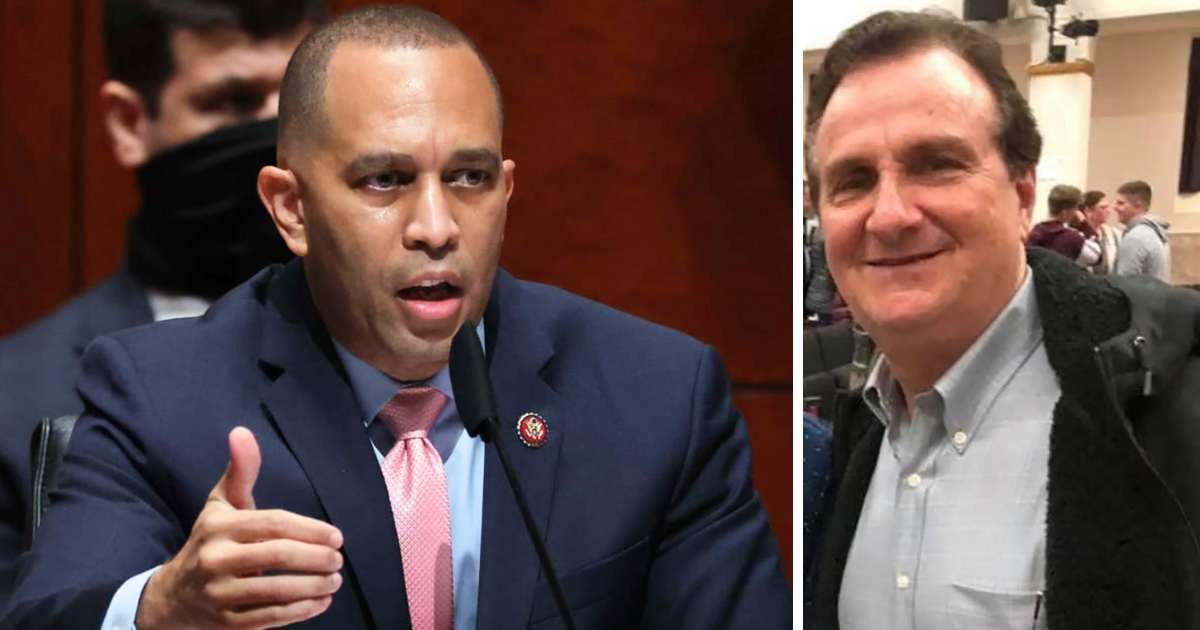 Brooklyn Democrats allegedly placed deceased community leader Robert Gevertzman on election petitions tied to Hakeem Jeffries’ re-election effort (Getty Images, Facebook/Ari Kagan)
