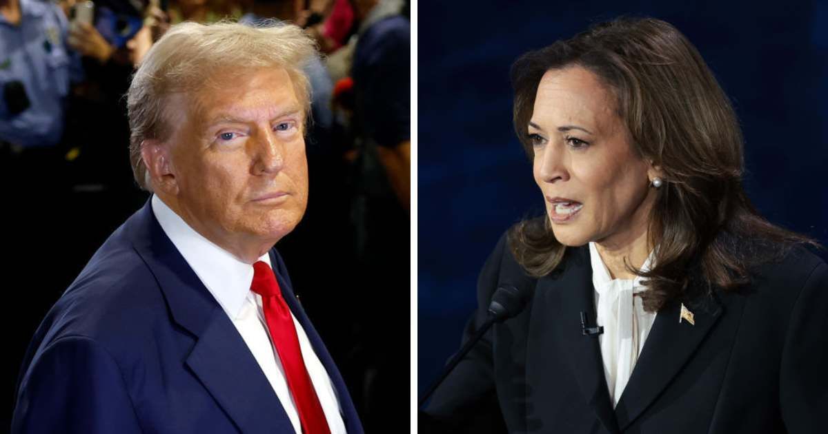 Donald Trump used the DNC’s 2024 review to blame Kamala Harris and Joe Biden as Democrats debated Harris’ 2028 prospects (Getty Images)