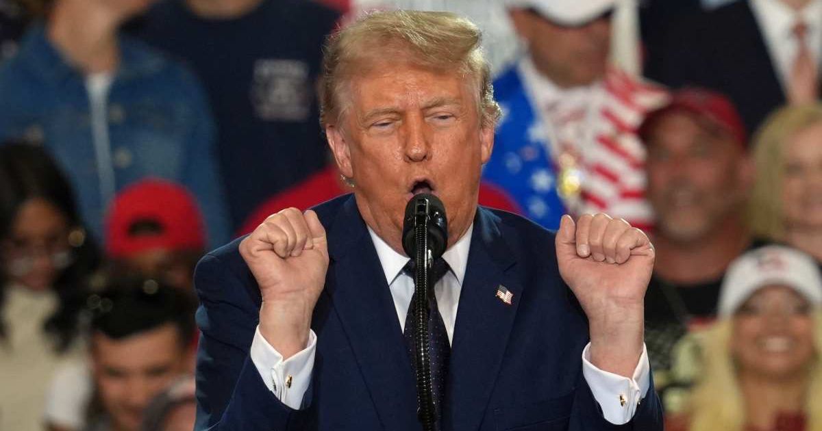 A social media rumor claims President Donald Trump is single-handedly responsible for 27.7% of the national debt (AP Photo/Ryan Murphy)

