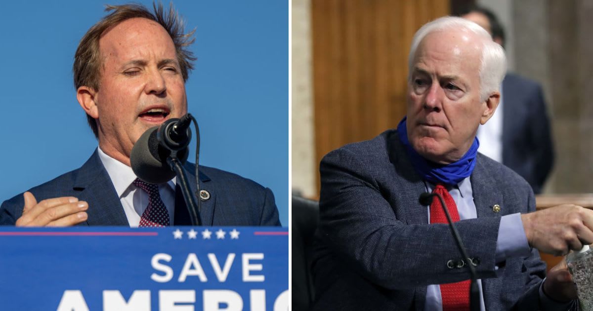 John Cornyn’s remarks came after Donald Trump endorsed Ken Paxton, calling him 'very loyal' and claiming the Texas senator had been unsupportive of him (Getty Images)