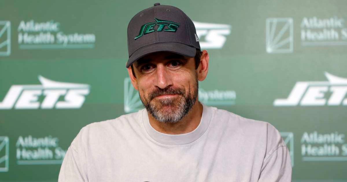 Social media users discussed Aaron Rodgers’ political views after a viral satire post claimed he registered as a Republican (Getty Images)