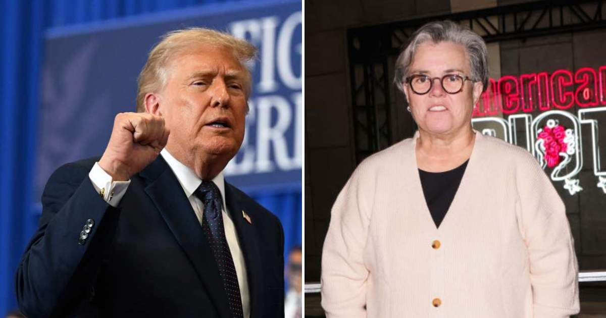 Rosie O'Donnell posted a video hitting out at Donald Trump over remarks he made during a rally in New York on Friday, May 22 (Getty Images)