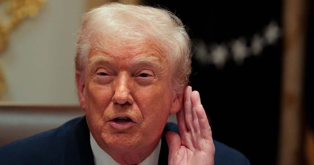 President Donald Trump gestures during a meeting of his Cabinet in the Cabinet Room of the White House on December 2, 2025 in Washington, DC (Getty Images)
