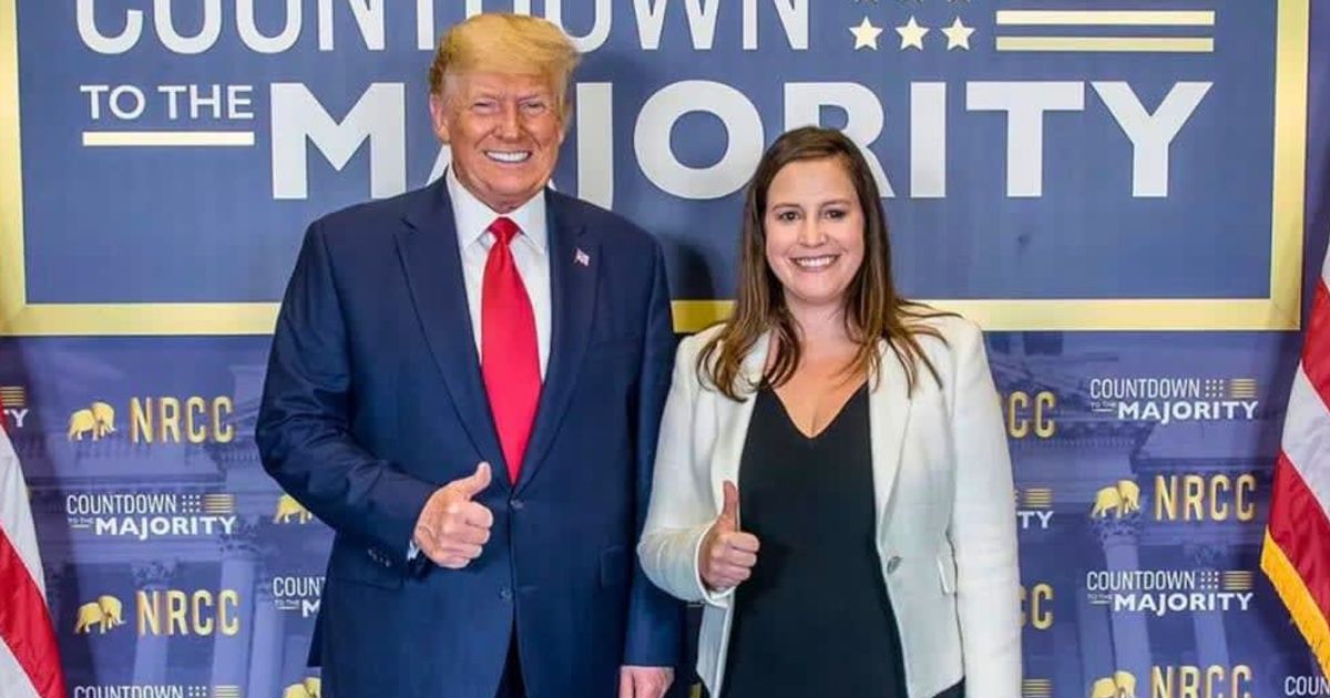 A viral rumor claimed Elise Stefanik emerged as Donald Trump’s choice for Director of National Intelligence after Tulsi Gabbard announced her resignation (Facebook/RepEliseStefanik)