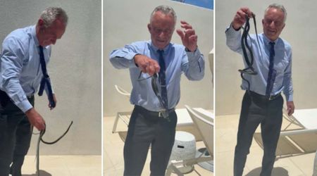 RFK Jr handles mating snakes barehanded as Cheryl Hines reacts, ‘you’re nuts’ in viral video