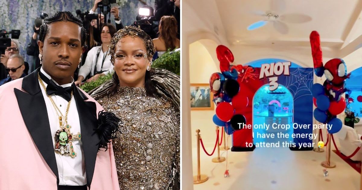 A$AP Rocky and Rihanna organized Spider-Man-themed birthday party to celebrate son Riot's third birthday (Taylor Hill/Getty Images, Nadia King/Instagram)