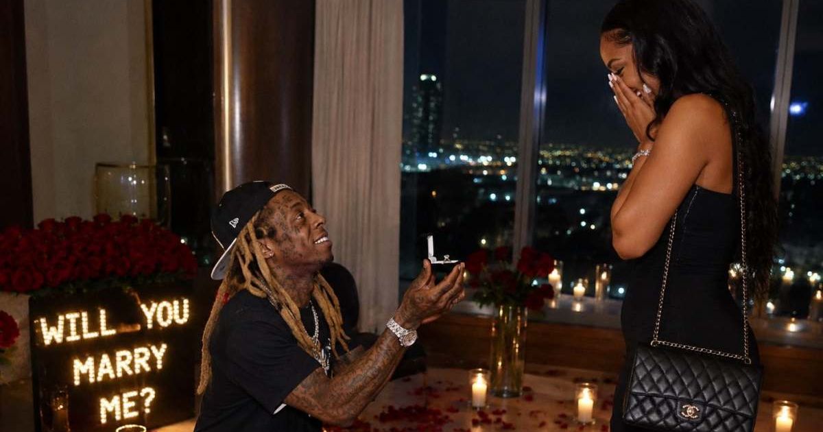 Lil Wayne’s history of high-profile relationships and past engagements fueled widespread social media discussion over the viral claim (@saycheeseDGTL/X)