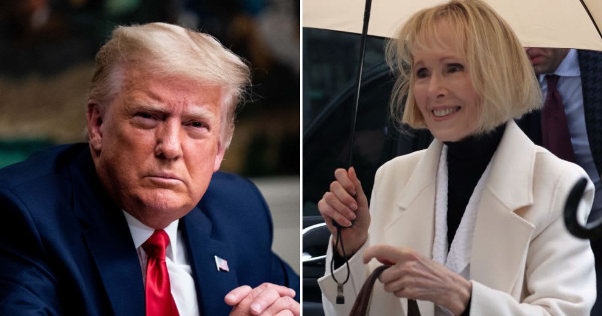 E Jean Carroll is reportedly under DOJ investigation over testimony about funding tied to lawsuits against Donald Trump (Getty Images)