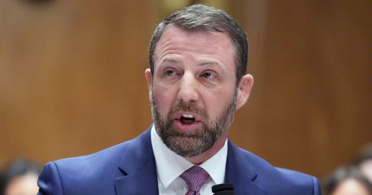 Homeland Security Secretary Markwayne Mullin dismissed claims of a widespread hunger strike at New Jersey’s Delaney Hall immigrant detention facility (AP Photo/Manuel Balce Ceneta)