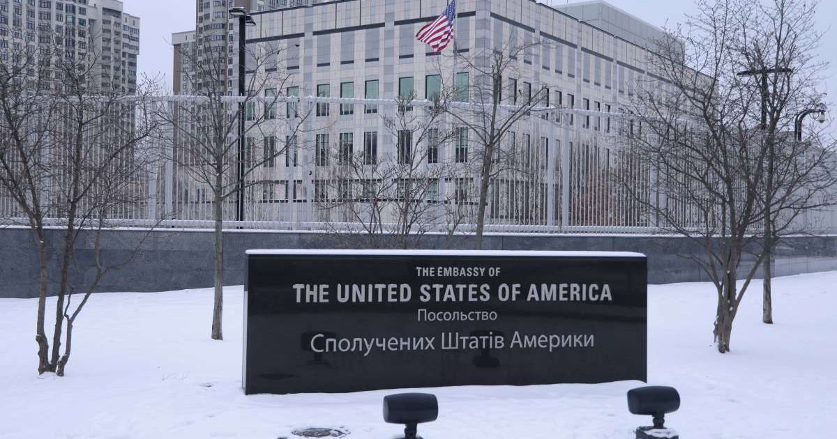 Social media posts claimed the US was evacuating embassy staff from Kyiv after Russia strike threats surfaced (Getty Images)