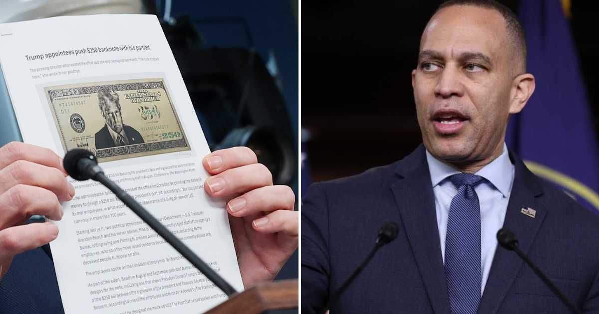 House Minority Leader Hakeem Jeffries called the reported proposal 'Monopoly money' during an interview on SiriusXM’s 'The Julie Mason Show' (Getty Images)