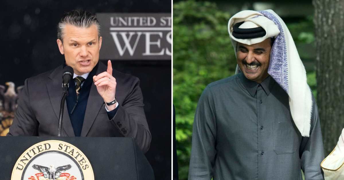 Amid rising geopolitical tensions involving Iran and ongoing negotiations in the Gulf region, a viral social media rumor claimed that Defense Secretary Pete Hegseth threatened to kill Qatar’s Emir, Tamim bin Hamad bin Khalifa Al Thani (Getty Images)