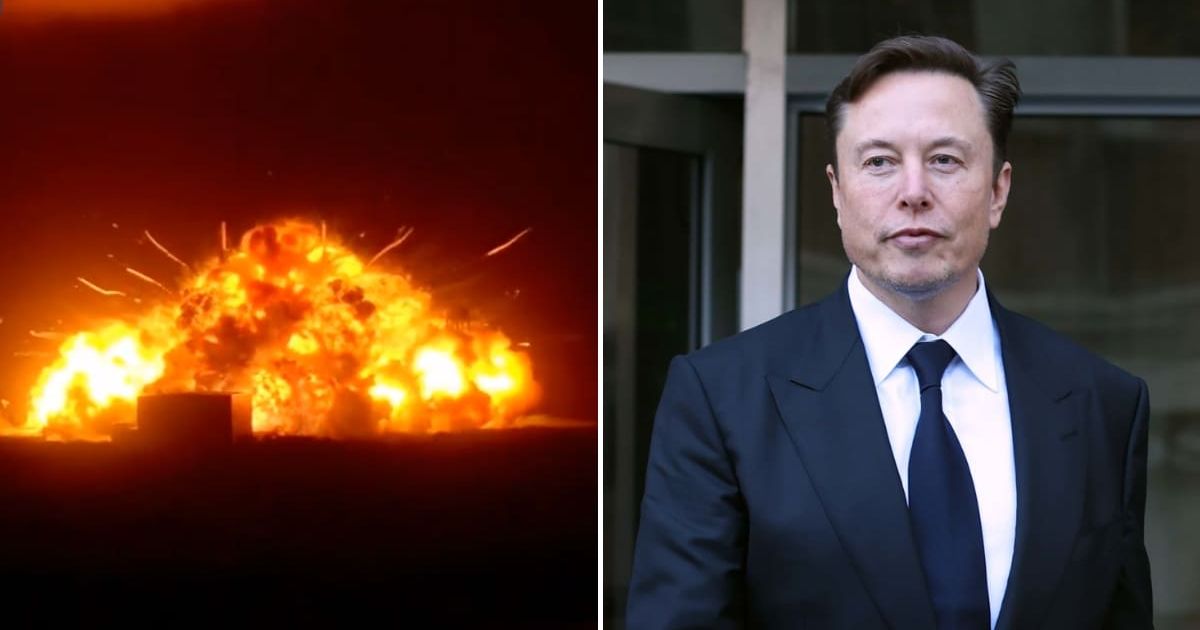 Elon Musk offered a message of solidarity after Bezos' New Glenn rocket erupted into a massive fireball during a hotfire test at Cape Canaveral Space Force Station (Screengrab X/@NASASpaceflight, Justin Sullivan/Getty Images)