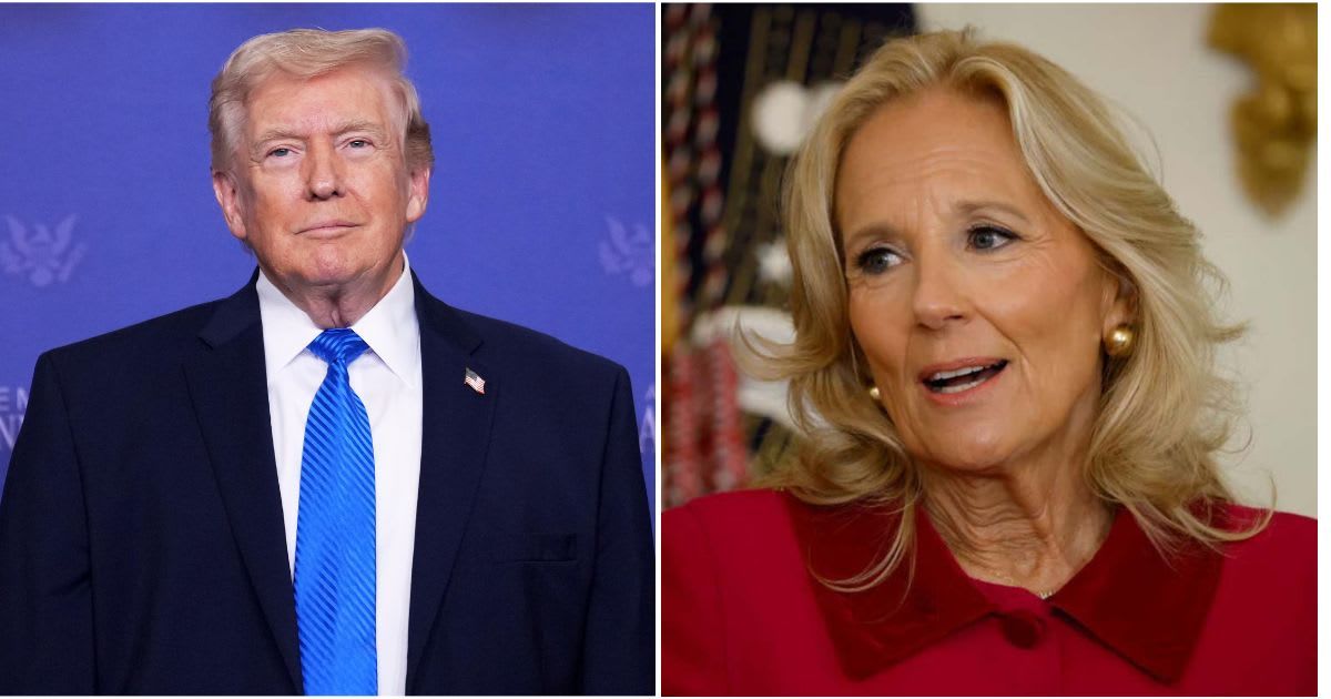 President Donald Trump reacted to former First Lady Jill Biden's defense of her husband and former President Joe Biden's debate performance, saying it fell short of presidential standards (AP Photo/Mark Schiefelbein, Chip Somodevilla/Getty Images)