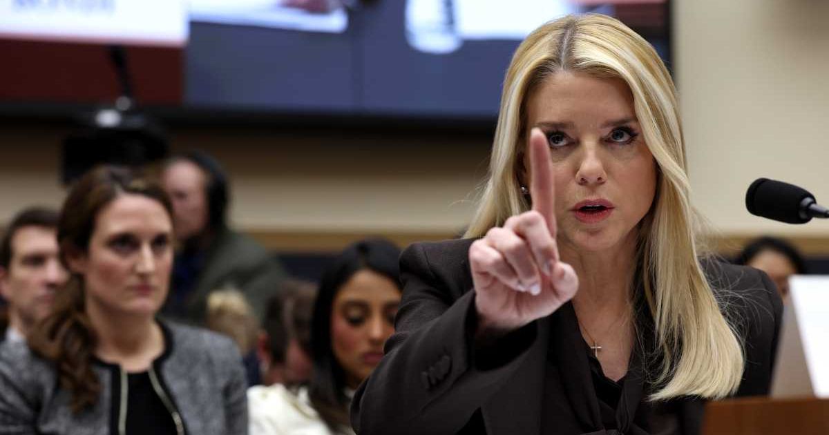 Former Attorney General Pam Bondi told the House Oversight Committee that Acting Attorney General Todd Blanche handled key responsibilities in the Epstein files case (Getty Images)