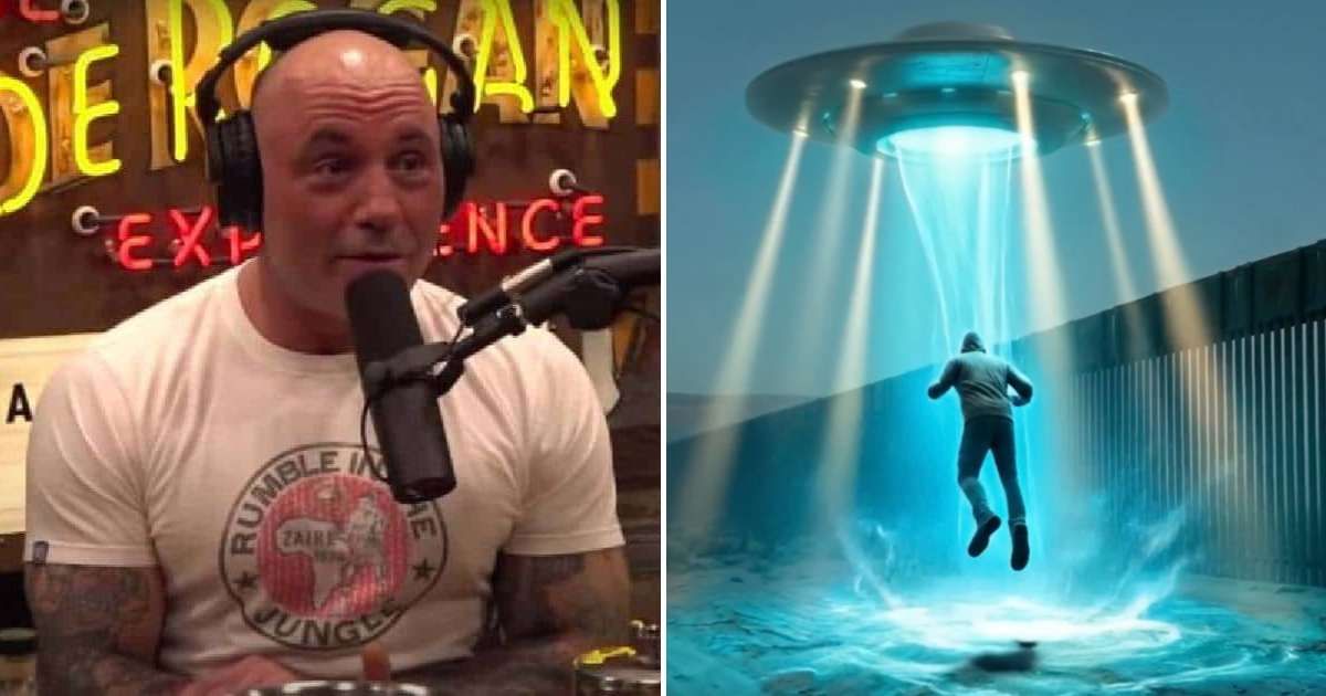 Podcast host Joe Rogan discussed claims of underwater alien bases while recounting a conversation with Rep Tim Burchett (Screengrab/PowerfulJRE/YouTube, @The White House/X)