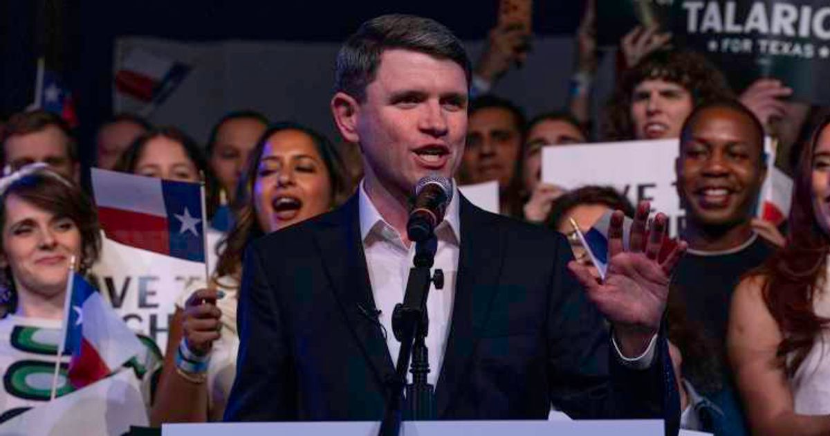 The viral post linked the accusation to Texas Senate candidate James Talarico's support for gender-related policies (John Moore/Getty Images)