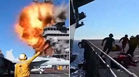 Fact Check: Is the video showing a deadly US attack on an Iranian drone carrier real?